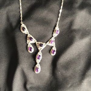 Sterling silver amethyst necklace